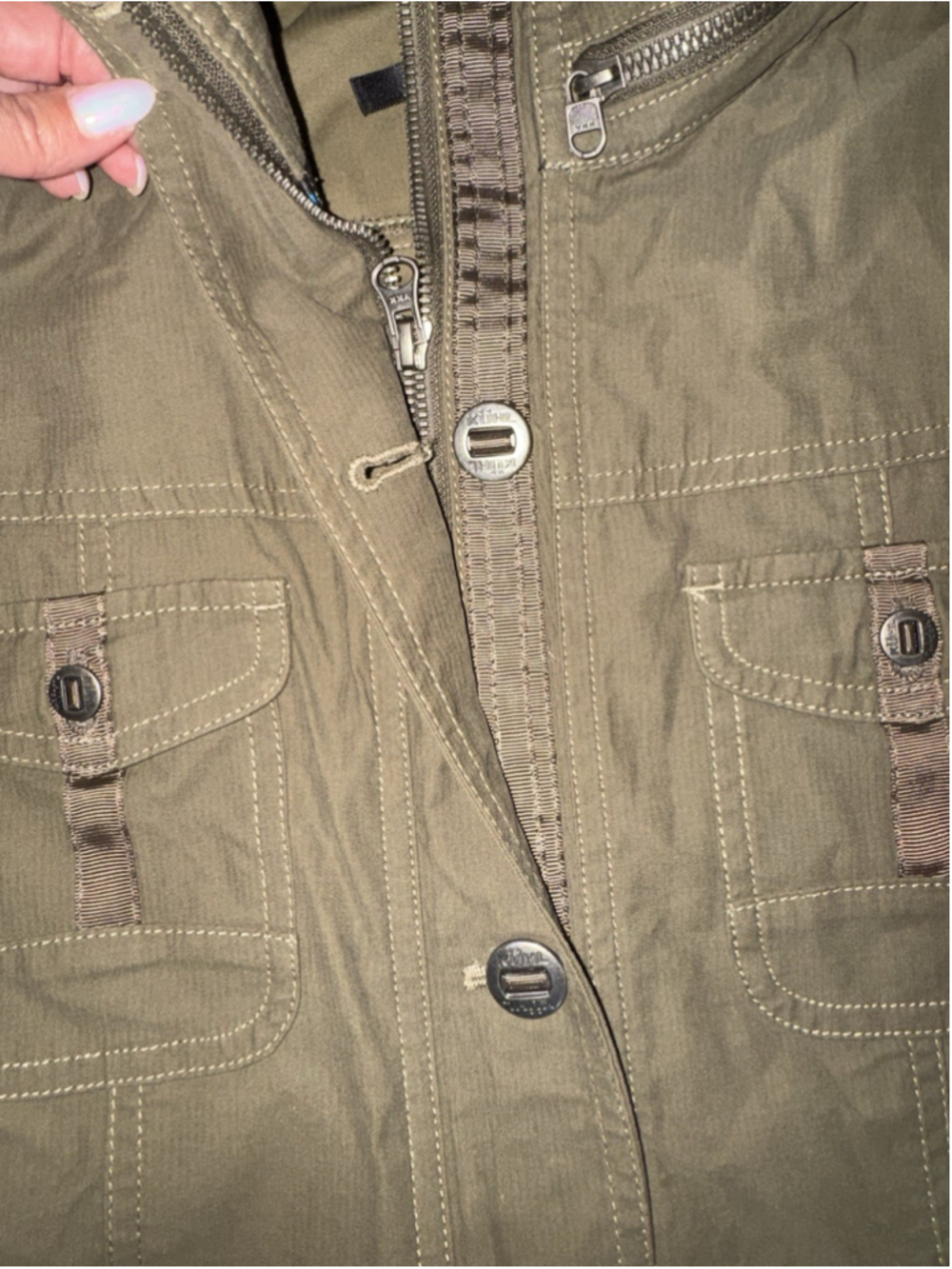 Kuhl Utility Safari Vest Womens XS Olive Gorpcore Hiking Hooded Outdoor Tactical - Picture 8 of 13